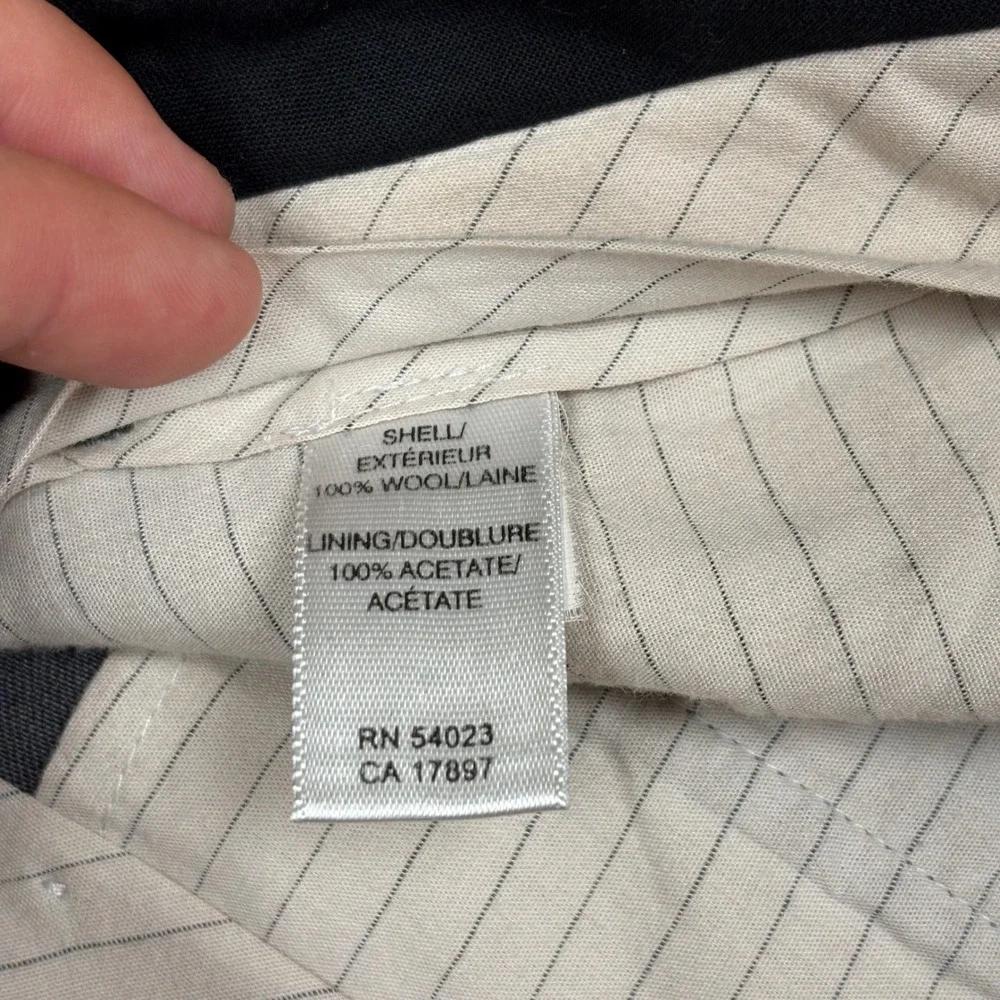 LOT OF 2 Banana Republic Wool Dress Pants Mens 35x34 Gray Brown Flat Front Slack